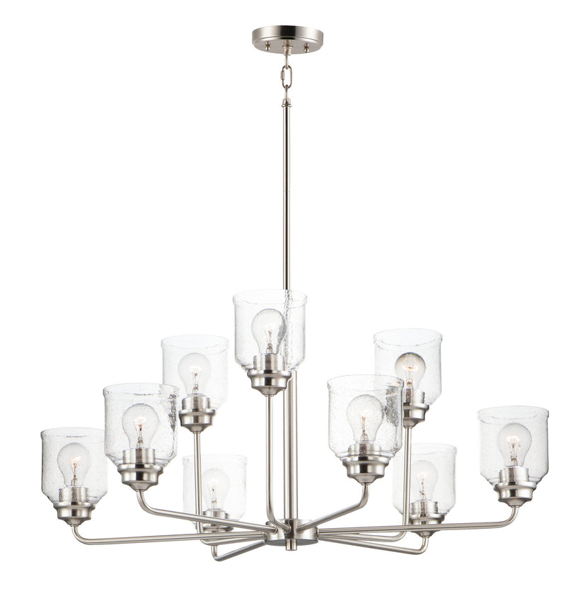 Maxim 12277CDSN Acadia Nine Light Chandelier, Satin Nickel Main Image.jpg