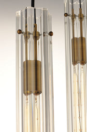 Maxim 16123CLBKAB Flambeau Three Light Chandelier, Black / Antique Brass Alternate Image 3.jpg