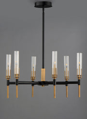 Maxim 16125CLBKAB Flambeau LED Chandelier, Black / Antique Brass Alternate Image.jpg