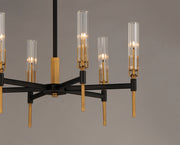 Maxim 16125CLBKAB Flambeau LED Chandelier, Black / Antique Brass Alternate Image 3.jpg