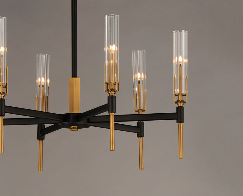 Maxim 16125CLBKAB Flambeau LED Chandelier, Black / Antique Brass Alternate Image 3.jpg