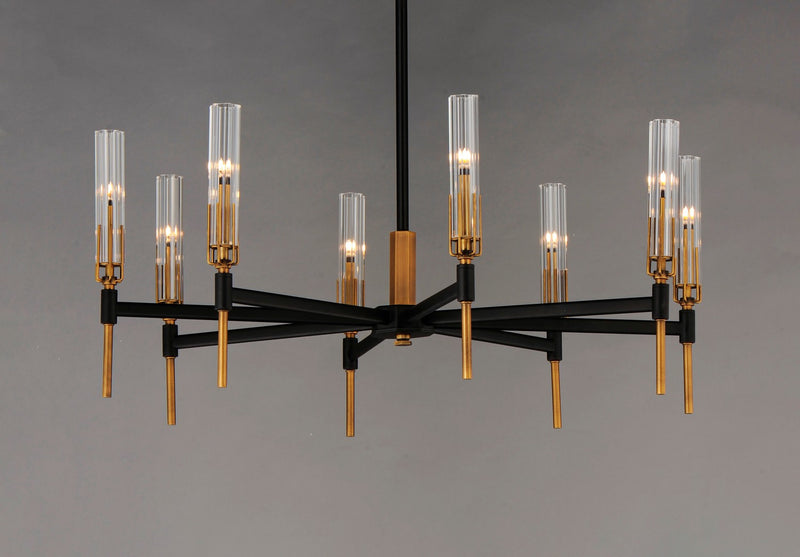 Maxim 16128CLBKAB Flambeau LED Chandelier, Black / Antique Brass Alternate Image 2.jpg