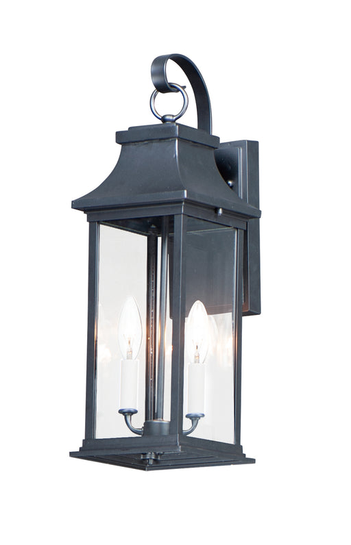 Maxim 30023CLBK Vicksburg Two Light Outdoor Wall Lantern, Black Main Image.jpg