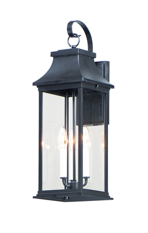 Maxim 30024CLBK Vicksburg Three Light Outdoor Wall Lantern, Black Main Image.jpg