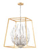 Maxim 32406BCPNGL Bouquet Six Light Pendant, Polished Nickel / Gold Leaf Main Image.jpg