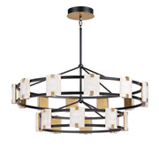 Maxim 39538CYBKGL Radiant LED Chandelier, Black / Gold Leaf Main Image.jpg