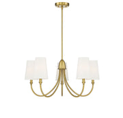 Savoy House 1-2540-5-322 Five Light Chandelier, Warm Brass