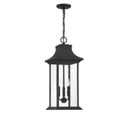 Savoy House 5-453-BK Three Light Outdoor Pendant, Matte Black