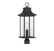Savoy House 5-454-BK One Light Post Lantern, Matte Black