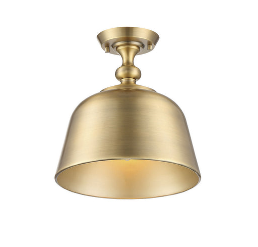 Savoy House 6-3750-1-322 One Light Semi-Flush Mount, Warm Brass