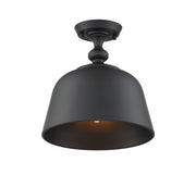 Savoy House 6-3750-1-89 One Light Semi-Flush Mount, Matte Black