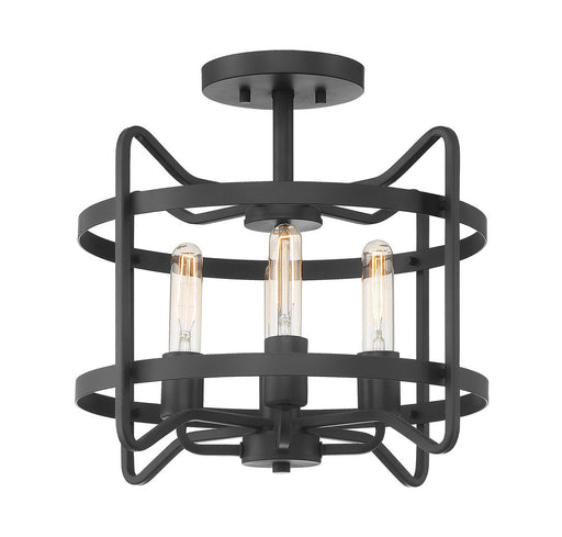 Savoy House 6-4900-4-89 Four Light Semi-Flush Mount, Matte Black