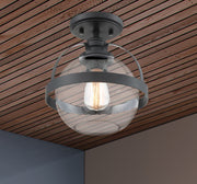 Savoy House 6-7200-1-89 One Light Semi-Flush Mount, Matte Black (6)