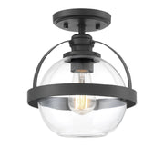 Savoy House 6-7200-1-89 One Light Semi-Flush Mount, Matte Black