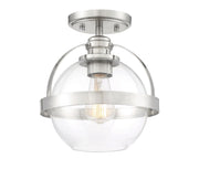 Savoy House 6-7200-1-SN One Light Semi-Flush Mount, Satin Nickel