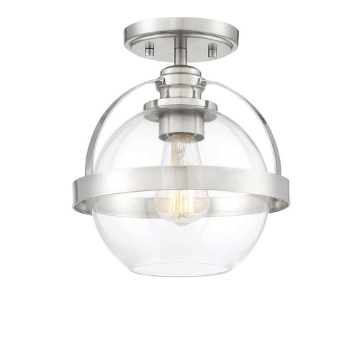 Savoy House 6-7200-1-SN One Light Semi-Flush Mount, Satin Nickel