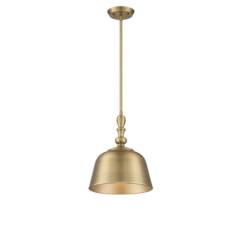 Savoy House 7-3751-1-322 One Light Pendant, Warm Brass