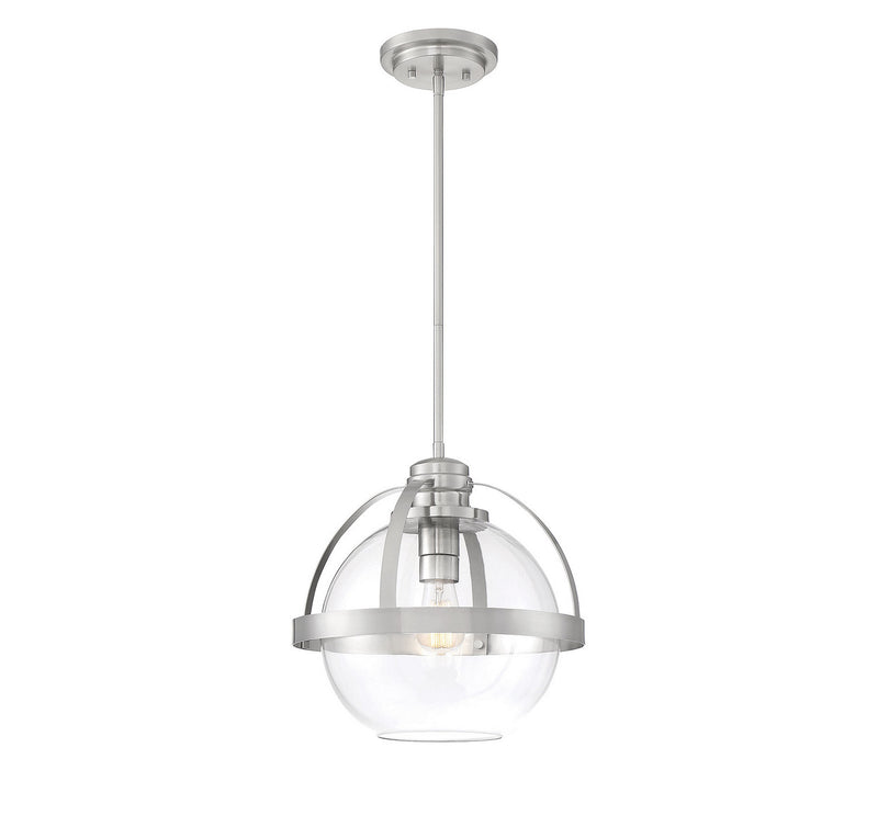 Savoy House 7-7201-1-SN One Light Pendant, Satin Nickel