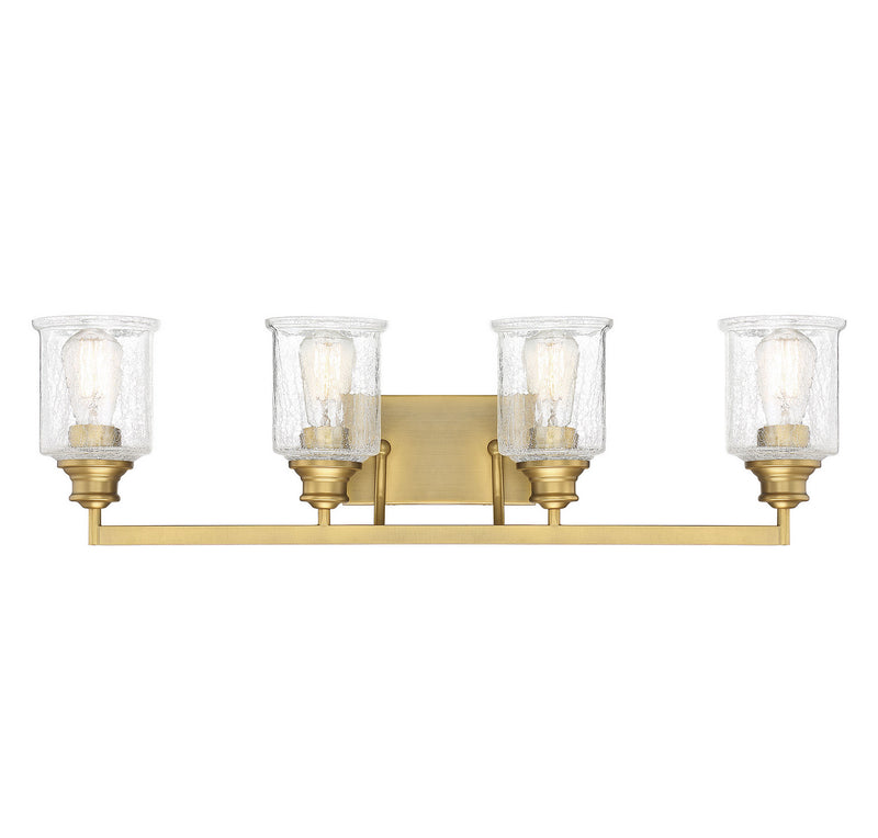 Savoy House 8-1972-4-322 Four Light Bath Bar, Warm Brass