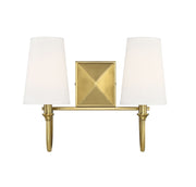 Savoy House 8-2542-2-322 Two Light Bath Bar, Warm Brass
