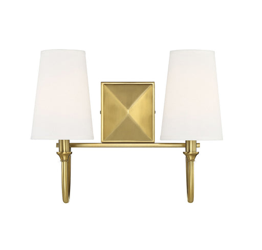 Savoy House 8-2542-2-322 Two Light Bath Bar, Warm Brass