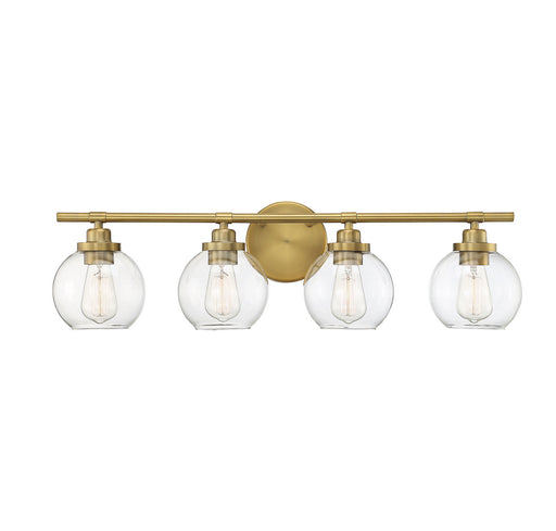 Savoy House 8-4050-4-322 Four Light Bath Bar, Warm Brass