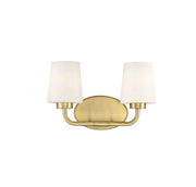 Savoy House 8-4090-2-322 Two Light Bath Bar, Warm Brass