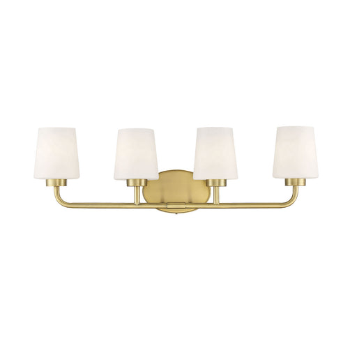 Savoy House 8-4090-4-322 Four Light Bath Bar, Warm Brass