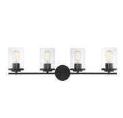 Savoy House 8-8020-4-BK Four Light Bath Bar, Matte Black