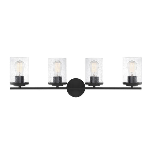 Savoy House 8-8020-4-BK Four Light Bath Bar, Matte Black