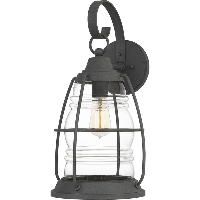 Quoizel AMR8410MB Admiral One Light Outdoor Lantern, Mottled Black Main Image.jpg