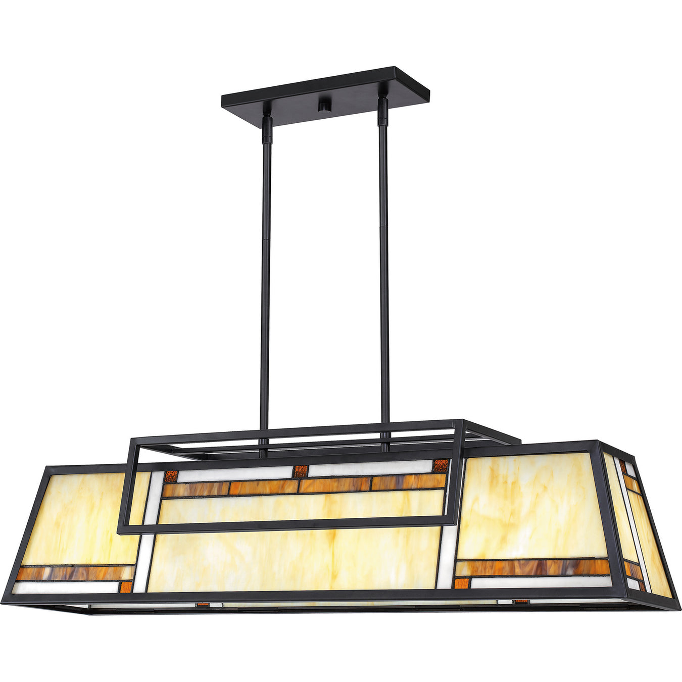Quoizel ATW439MBK Atwater Four Light Island Chandelier, Matte Black Main Image.jpg