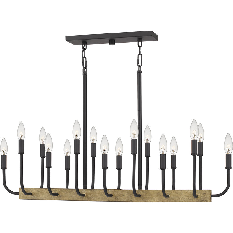 Quoizel COD139MBK Coda 16 Light Island Chandelier, Matte Black Main Image.jpg