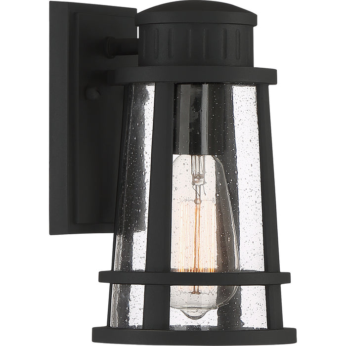 Quoizel DNM8406EK Dunham One Light Outdoor Lantern, Earth Black Main Image.jpg