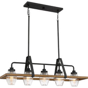 Quoizel GUI540GK Guilford Five Light Island Chandelier, Grey Ash Main Image.jpg