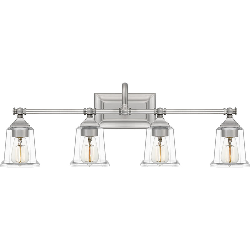 Quoizel NLC8604BN Nicholas Four Light Bath, Brushed Nickel Main Image.jpg