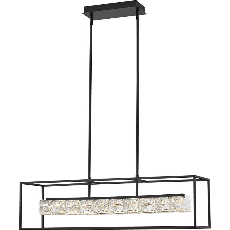 Quoizel PCDZ136MBK Dazzle LED Island Chandelier, Matte Black Main Image.jpg