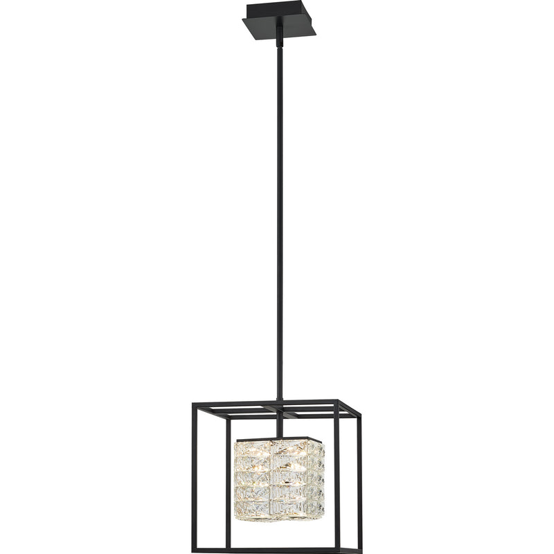 Quoizel PCDZ2812MBK Dazzle LED Pendant, Matte Black Main Image.jpg