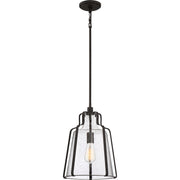 Quoizel QF5228RK Haverford One Light Pendant, Rustic Black Main Image.jpg