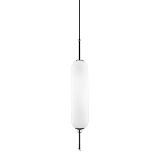 Mitzi H373701-PN Miley One Light Pendant, Polished Nickel Main Image.jpg