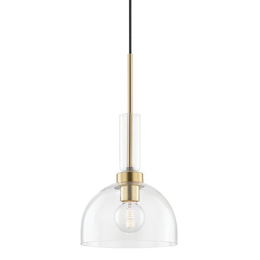 Mitzi H384701-AGB Tabitha One Light Pendant, Aged Brass Main Image.jpg