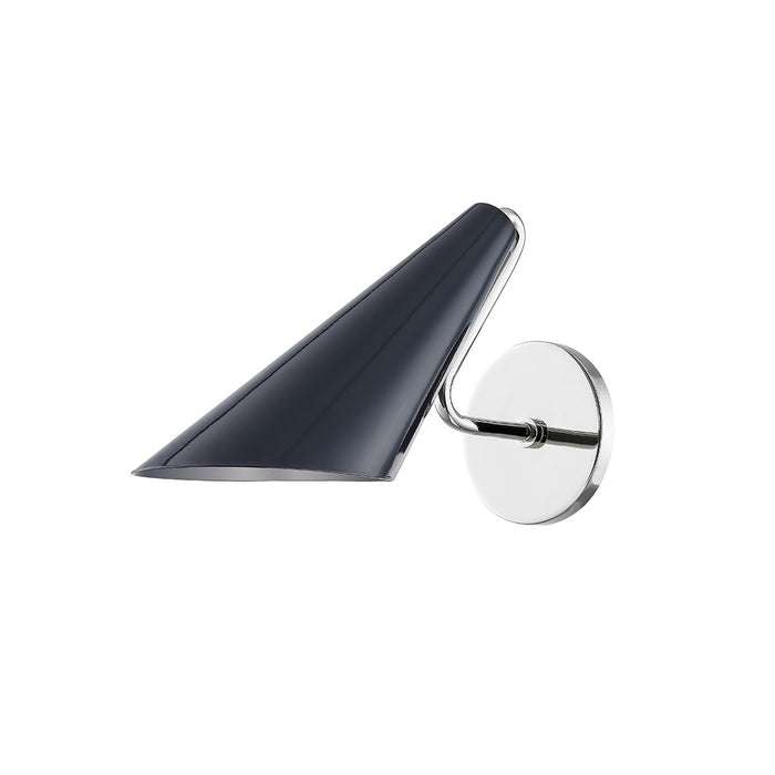 Mitzi H399101-PN/MBL Talia One Light Wall Sconce, Polished Nickel/Midnight Blue Combo Main Image.jpg