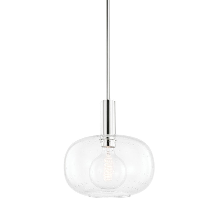 Mitzi H403701-PN Harlow One Light Pendant, Polished Nickel Main Image.jpg