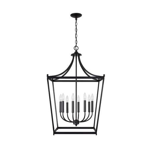 Capital Lighting 9553MB Stanton Eight Light Foyer Pendant, Matte Black Main Image.jpg