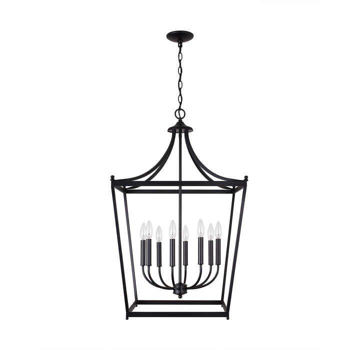 Capital Lighting 9553MB Stanton Eight Light Foyer Pendant, Matte Black Main Image.jpg