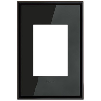 Legrand AWC1G3BLN4 Adorne Wall Plate, Black Main Image