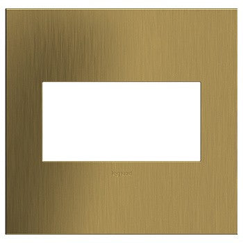 adorne® AWC2GBSB4 Brushed Satin Brass Two-Gang Screwless Wall Plate Main Image.jpg