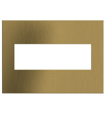 adorne® AWC3GBSB4 Brushed Satin Brass Three-Gang Screwless Wall Plate Main Image.jpg