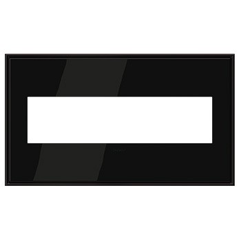 Legrand AWC4GBLN4 Adorne Wall Plate, Black Main Image