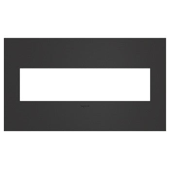 Legrand AWC4GSBL4 Adorne Wall Plate, Black Main Image